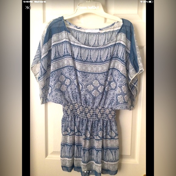 COPY - Charlotte Russe Y2K Sheer Chiffon Blouse butterfly sleeves Medium - Picture 2 of 4